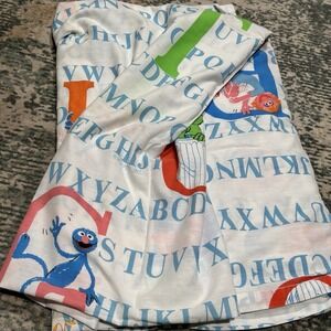 vintage Sesame Street Alphabet twin flat sheet by J.P. Stevens